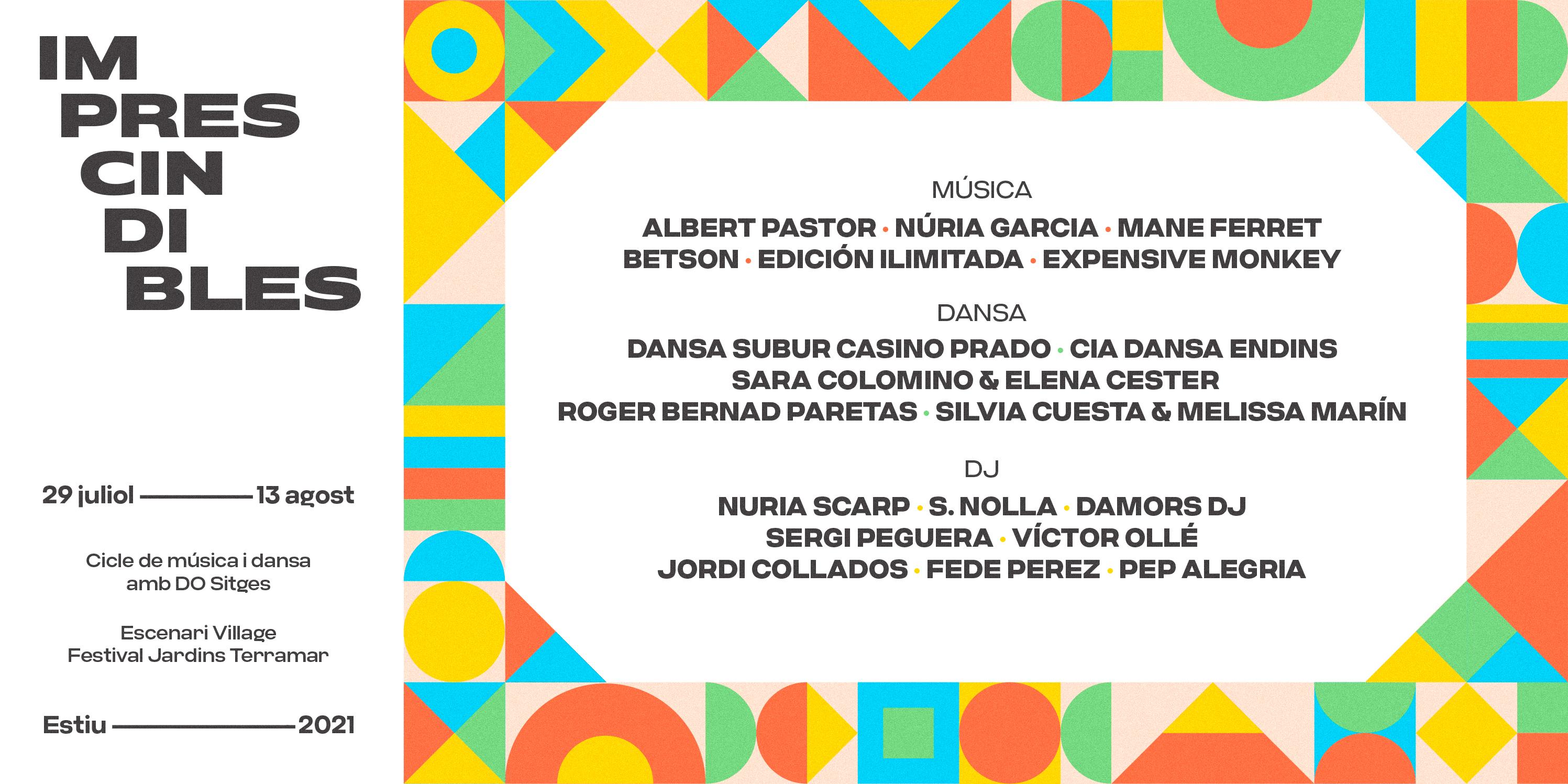 El cicle Imprescindibles es trasllada al Festival Jardins Terramar 2021 i programa 38 artistes locals 