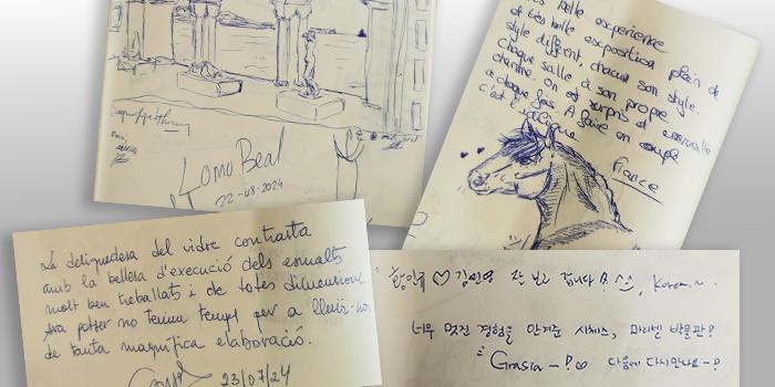 Versos, textos i dibuixos per a ressaltar la bellesa Versos, textos i dibuixos per a ressaltar la bellesa